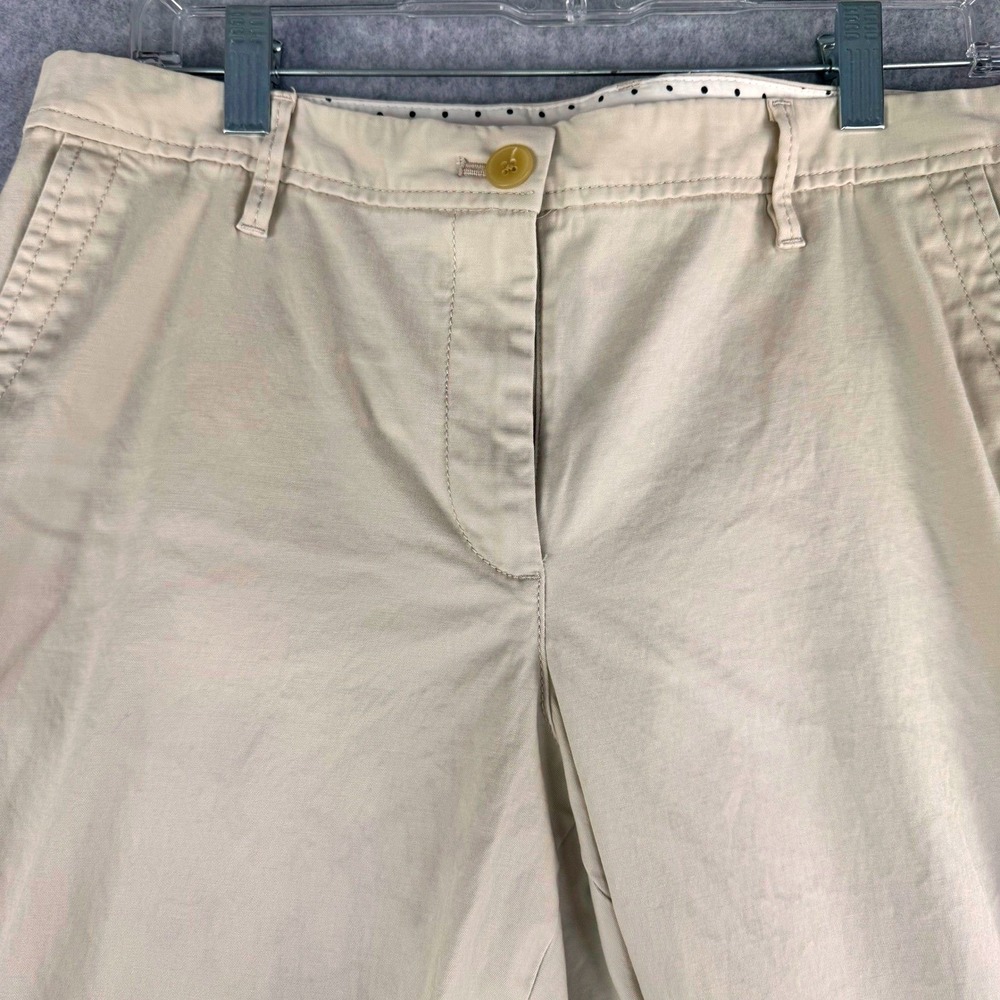 Talbots Girlfriend Chino Women 12P Petite Tan Khaki Stretch Cotton Pants